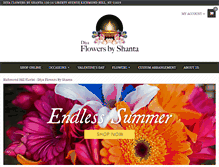 Tablet Screenshot of flowersbyshanta.com